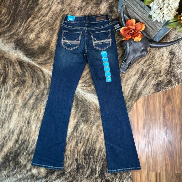 Rock & Roll Denim Midrise Stretch Bootcut Women's Riding Jeans (26x34) NEW - Picture 4 of 11